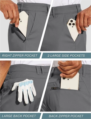 Pantalones cortos de golf ligeros para hombre 15 colores bolsillos delanteros planos pantalones flexibles de secado rápido - Imagen 30 de 51
