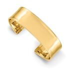 18.5mm Polished Cuff Bangle Real 14kt Yellow Gold