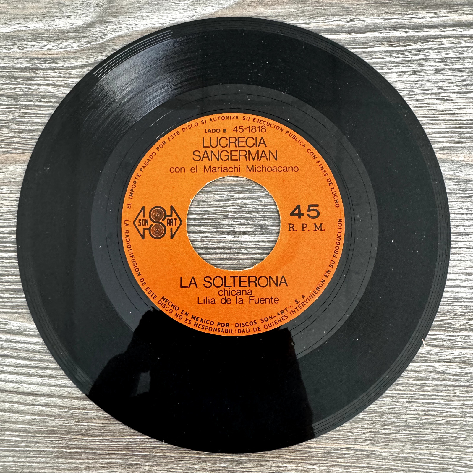 Lucrecia Sangerman & Mariachi, Mi Pueblito / La Solterona, Mexican 7" Single PS