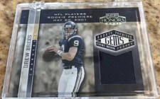 2001 Playoff Honors Drew Brees rookie jersey worn card (516/725)