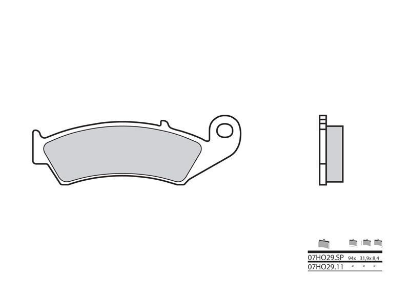 Plaquettes de frein arrière Brembo pour moto Honda VFR 750 R RC30