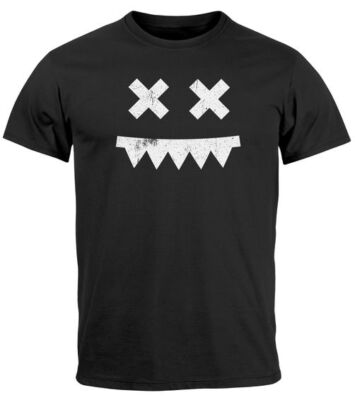 Men's T-Shirt Front Print Smile Smiling Face Techwear Trend Fashion Street Style