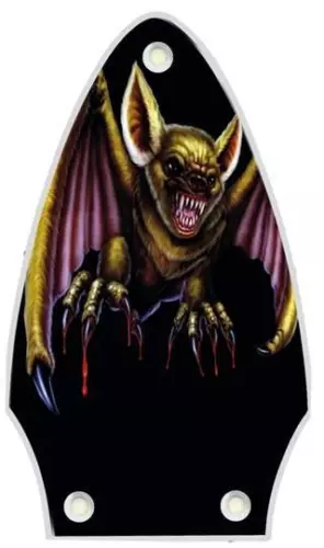Truss Rod Cover Graphic compatible with Gibson Flying V Guitar Creepy Bat