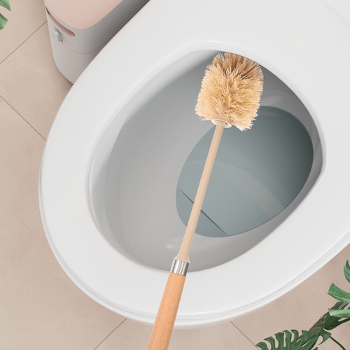 Wooden Toilet Brush Long Handle Bowl Cleaning Long-handled Cleaner - Bild 5 von 12