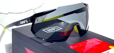 NEW 100% Percent RACETRAP 3.0 Gloss Black Shield Smoke Grey