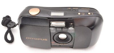 NEAR MINT w/ Strap】Olympus μ mju Panorama Black Point & Shoot