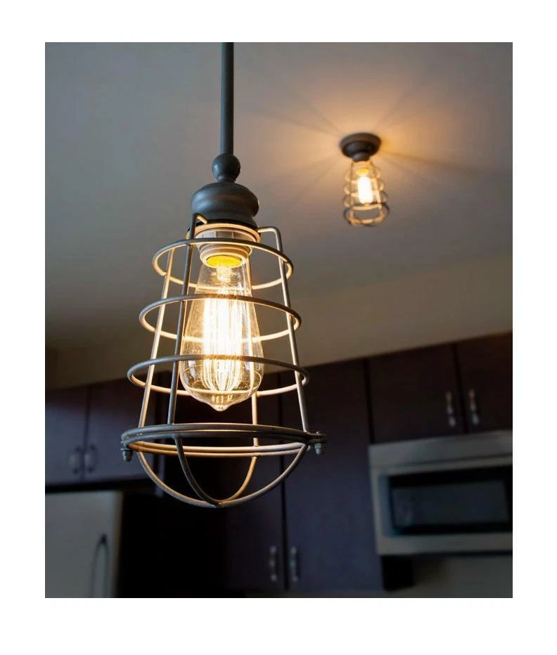 Mini colgante interior Design House Ajax Collection 1 luz café texturizado bronce Foto 2 de 4