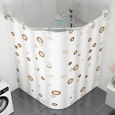 Curved Shower Rod Bathroom Bathtub Corner Shower Curtain Rod