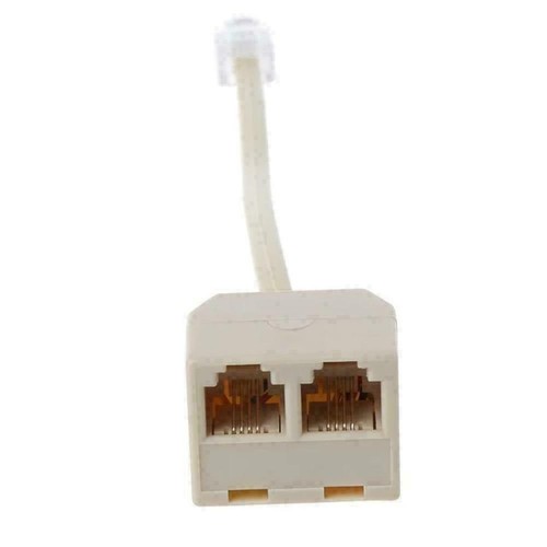 Rozdzielacz telefoniczny, RJ11 6P4C 1 męski na 2 gniazda adapter, 2 E5I-Uk RJ11 H7I8 R8R3 - Zdjęcie 4 z 8