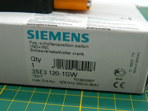 1PZ Nuovo Interruttore di Limitazione Siemens 3SE3120-1GW Spedizione Gratuita 3SE31201GW - Foto 2 di 5