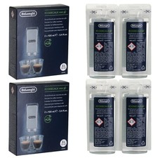 4 X Pack DELONGHI Nokalk Natural Coffee Maker 100ml Descaler Sachets 