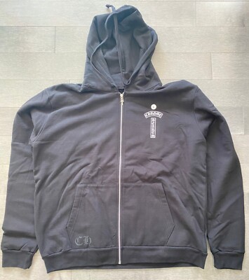 Chrome Hearts Tbar Logo USA Zip-up Hoodie Black Size L NEW