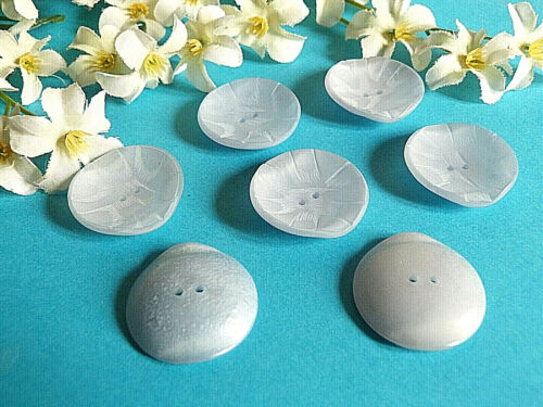 1382B Chequerboard Buttons " Douceur " Sky Blue Blade Lot 7 Buttons EP 1970 - Picture 3 of 3