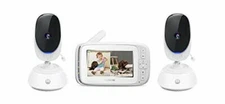 Motorola Bliss54-2 Video Baby Monitor – 4.3” LCD Color Screen Display, Dual Cam