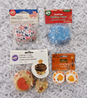 Wilton Baking Cups 4 Sets A Total of 249 Cups New Sealed Packs, Cupcake Combo...