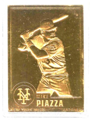 2000 Danbury Mint Sealed 22 kt Gold Baseball Card #73 Mike Piazza