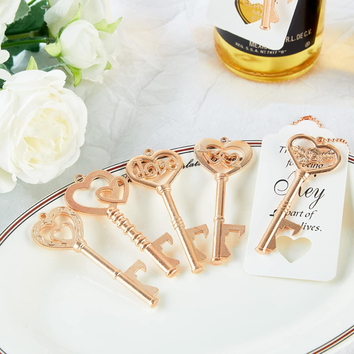 50 PCS Wedding Favors for Guests,Vintage Skeleton Key Bottle Openers, Bridal Sho - Picture 6 of 12