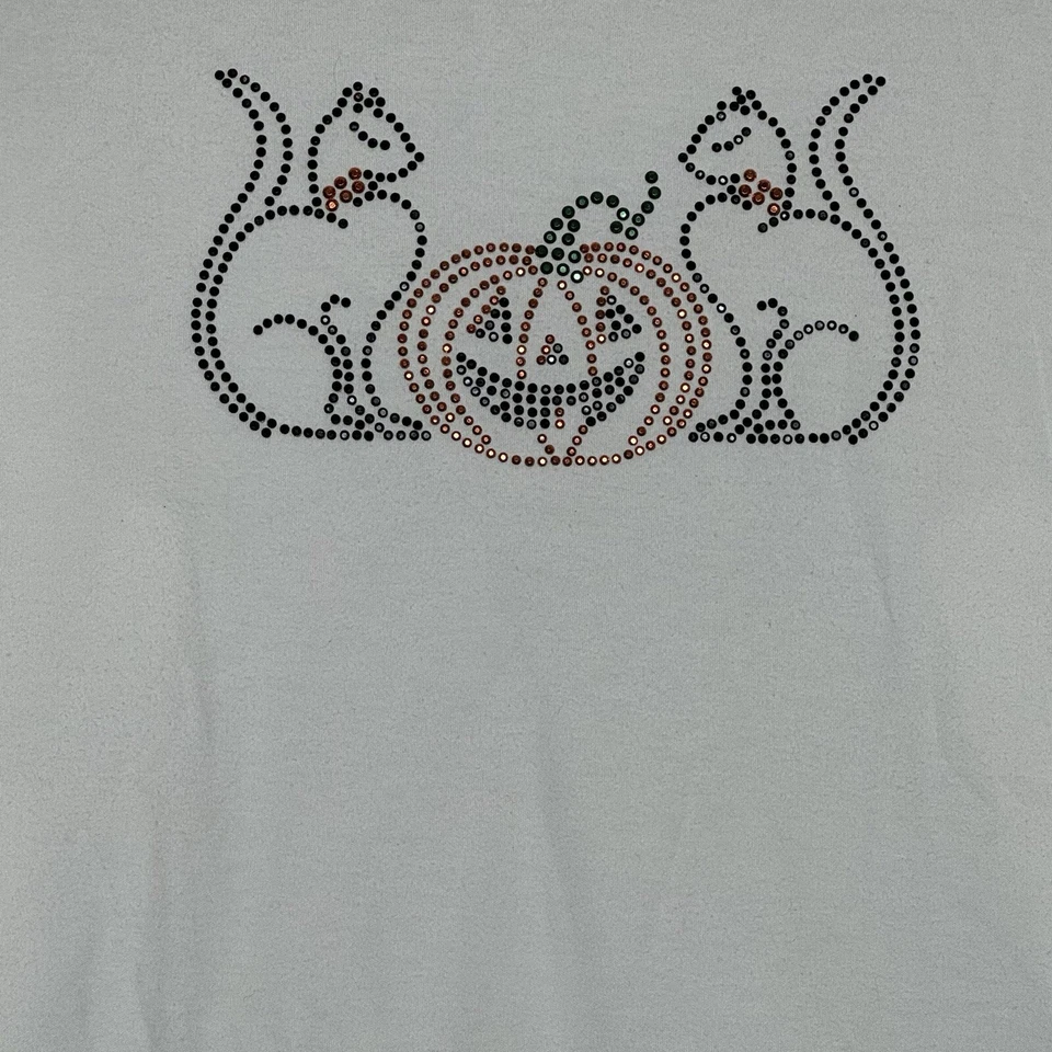Camisa Top Diseñadores Originales XL Sólida Halloween Manga Larga Cuello Redondo Algodón Foto 2 de 4