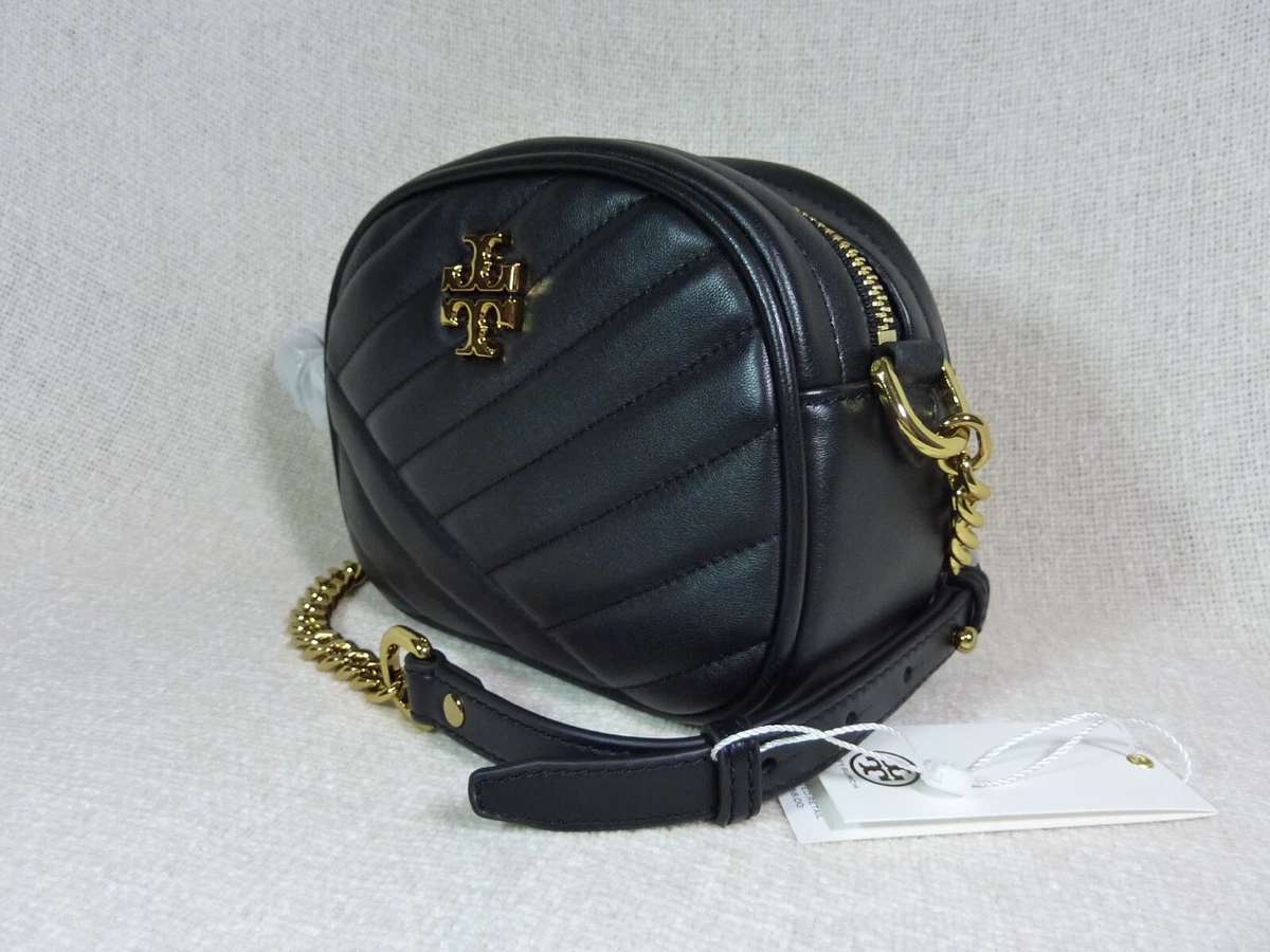 Tory Burch Kira Chevron Small Camera Bag- Black