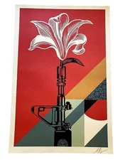 Shepard Fairey AR15 Lily print signed open edition 2024