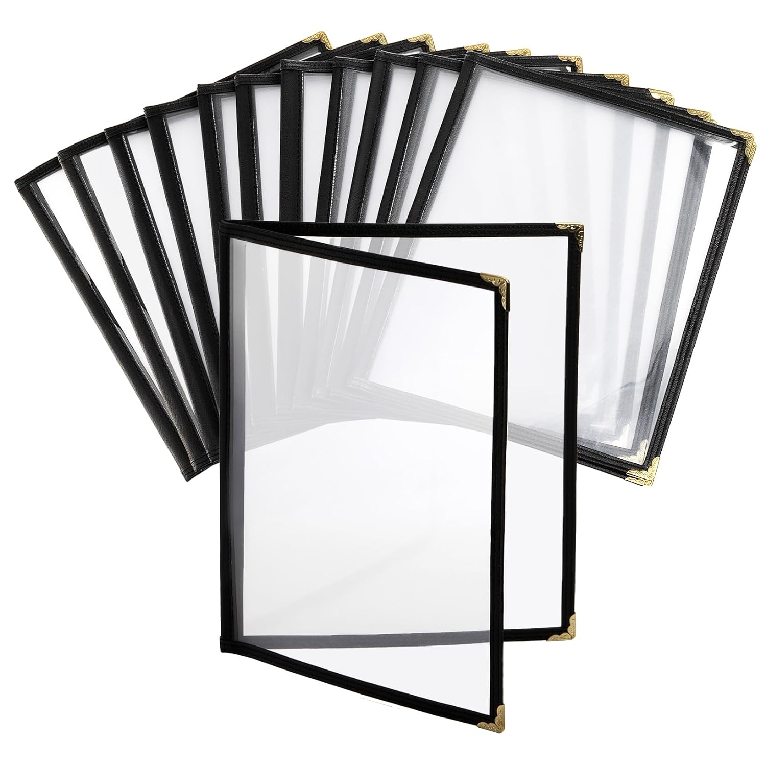 12 Pcak Restaurant Menu Covers, 8.5 X 11 Inch Menu Covers, 2 Page 4 View Transpa