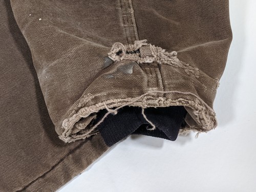 Carhartt Jacket Men’s Work Coat Brown Quilted Jacket Size XL C26 Brown Canvas - Picture 14 of 24
