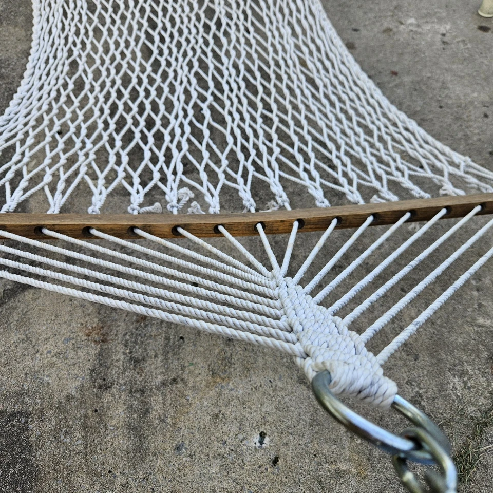 Rede de corda Hatteras genuína grande 6 pés dura bege - Imagem 2 de 4