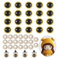 12Mm Sicherheitsaugen FüR Puppen, 20 StüCk Realistische HäKelaugen Gelb
