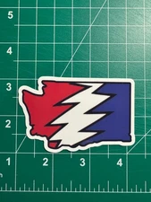 Washington Stealie - Grateful Dead - Laminated Vinyl Sticker 3"x2"