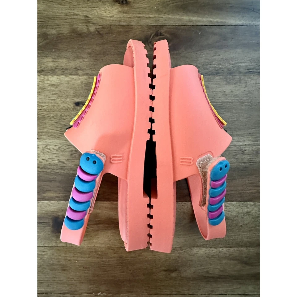 Mini Melissa Mia Fabula Coral Naranja Amarillo Azul Mariposa Sandalias Cordones 9 Foto 4 de 4