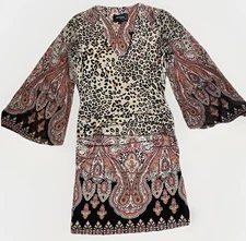 Cocktail Evening body-skimming Sheath Dress Animal Print Women’s S Luxe Analili