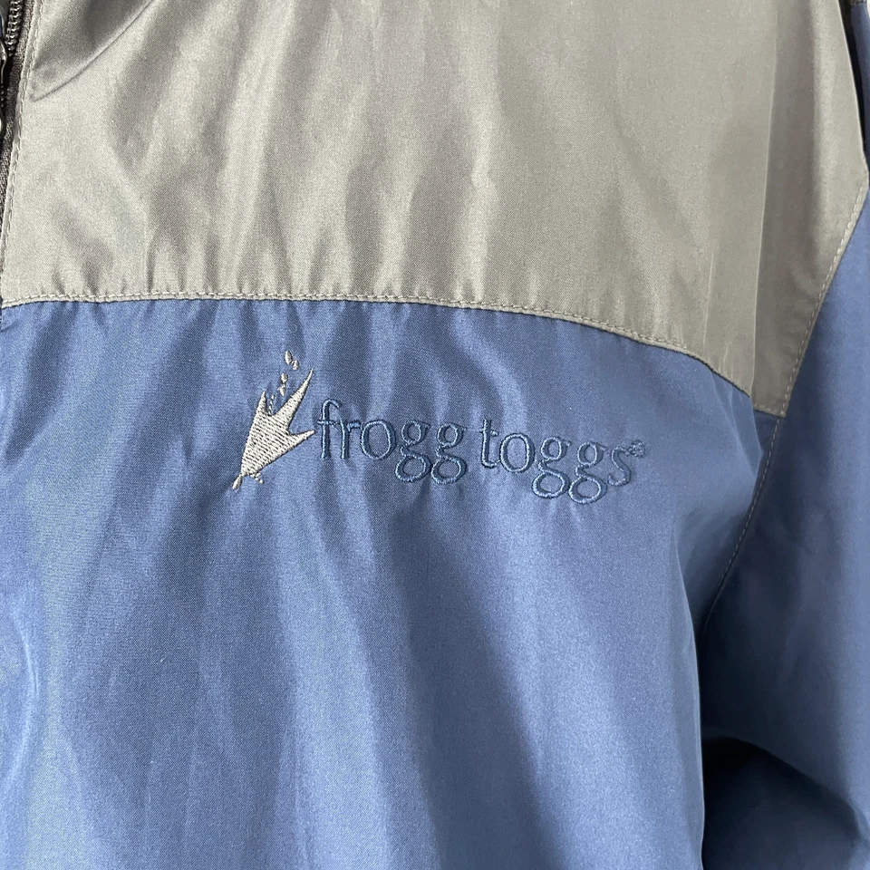 Frogg Toggs M/L Azul Gris Ligero Chaqueta de Lluvia con Capucha Embalable Exterior Unisex Foto 3 de 4