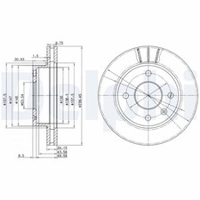 2x DELPHI Bremsscheibe BG2367 für GBG ALF ORION GB4 ESCORT SIERRA FORD 2 Turnier