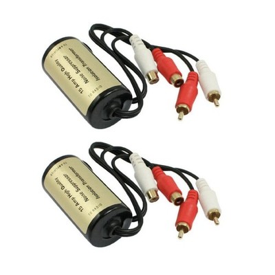 Noise Filter Ground Loop Isolator RCA Connector for Car AMP and Subwoofer Setup