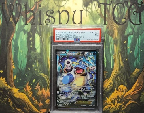 Pokémon 2016 Blastoise EX Full Art Black Star Promo Card XY122 PSA 7