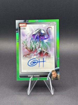 2026 Topps Chrome Marvel - Spider Gwen Artist Auto Greg Horn True Green /99