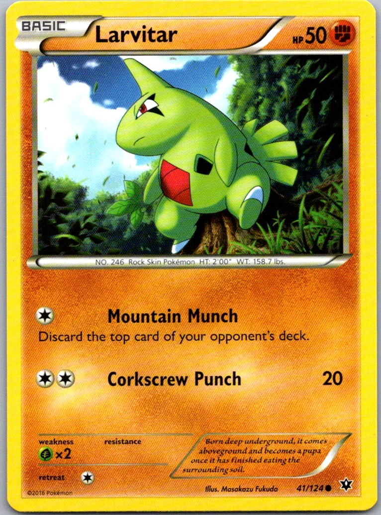 Larvitar (41) 41/124 XY - Fates Collide Common Normal NM
