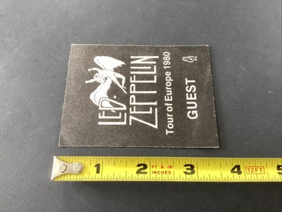 1980 LED ZEPPELIN GUEST BACKSTAGE PASS TOUR OF EUROPE CONCERT