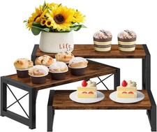 3 Tier Cupcake Stand  Wood Display Risers, Dessert Stands for Cup Cake or Food