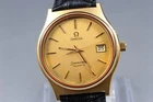 [Near MINT] OMEGA Seamaster Cal.1342 Push Crown Gold Dial Quartz Men's Watch