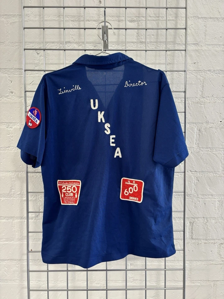 Vtg 50s 60s Nat Nast Chain Stitch Custom Patch Bowling Button Up Shirt Large - Image 2 of 4