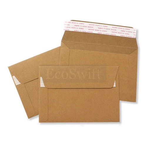 150 - 6,5 x 4,5 ECOSWIFT FOTO VERSAND FLACH KARTON UMSCHLAG VERSANDTASCHEN BRAUN - Bild 6 von 8