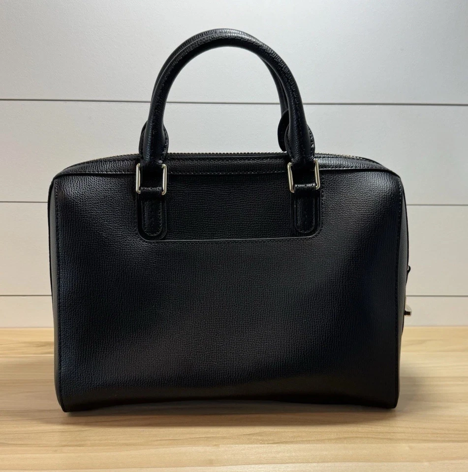 Bolso de mano Henri Bendel negro oeste 57th Turnlock bolso de hombro monograma Foto 3 de 4