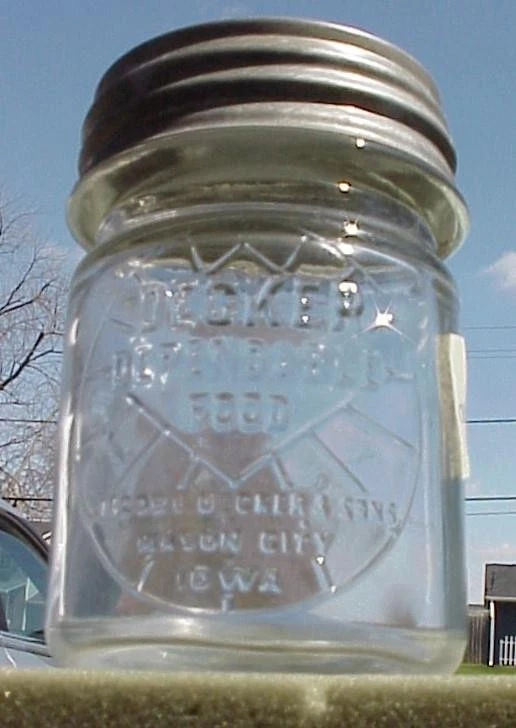 Canning Jar / Small Size - Decker - Mason City, IA (8)
Opens in a new window or tab