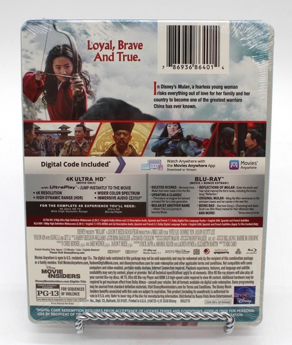 Mulan (2020) Steelbook 4K UHD Blu-Ray Factory Sealed - Picture 2 of 4