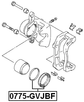 Front Brake Caliper Repair Kit Fits Suzuki 55830-50J00, 55830-50J00-000, 55830-5 - Picture 9 of 13