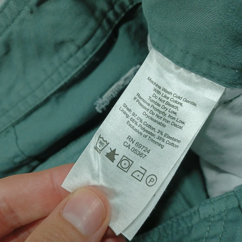 Pantalones Columbia para mujer 14 bolsillos verdes al aire libre rectos informales senderismo Foto 4 de 4