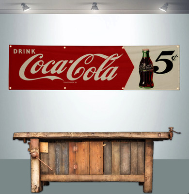 COCA COLA 2' X 8' BANNER FLAG