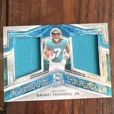 2024 Panini Spectra - Rising Rookie Materials Brian Thomas Neon Blue Prizm 44/50