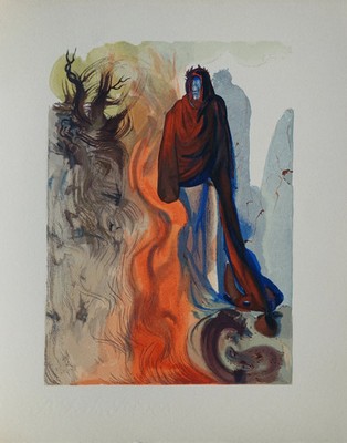 Salvador DALI: Der Wasserfall Von Flagétonte - Original Holzschnitt